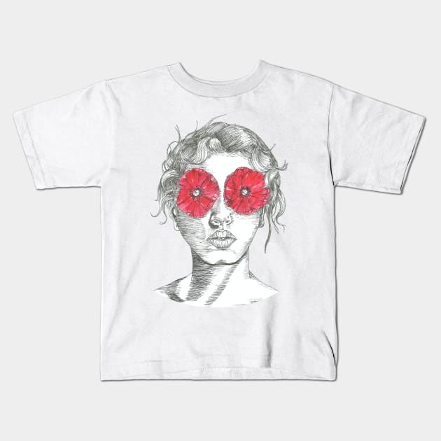 Poppy-eyed Kids T-Shirt by Créa'RiBo